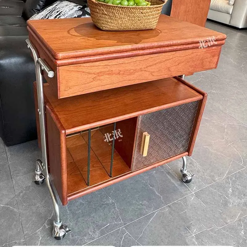 

*v forClear Storage Coffee Table Tray Waterproof Wood Small Mobile Side Table Living Room Nordic Mesa Centro Salon Furniture* s