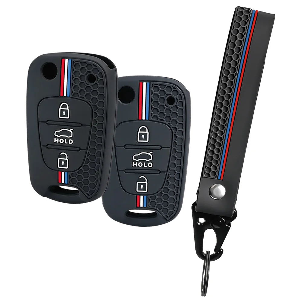 For Kia RIO K2 K5 Sportage Sorento For Hyundai i20 i30 i35 iX20 iX35 Solaris Verna Silicone Remote Key Case
