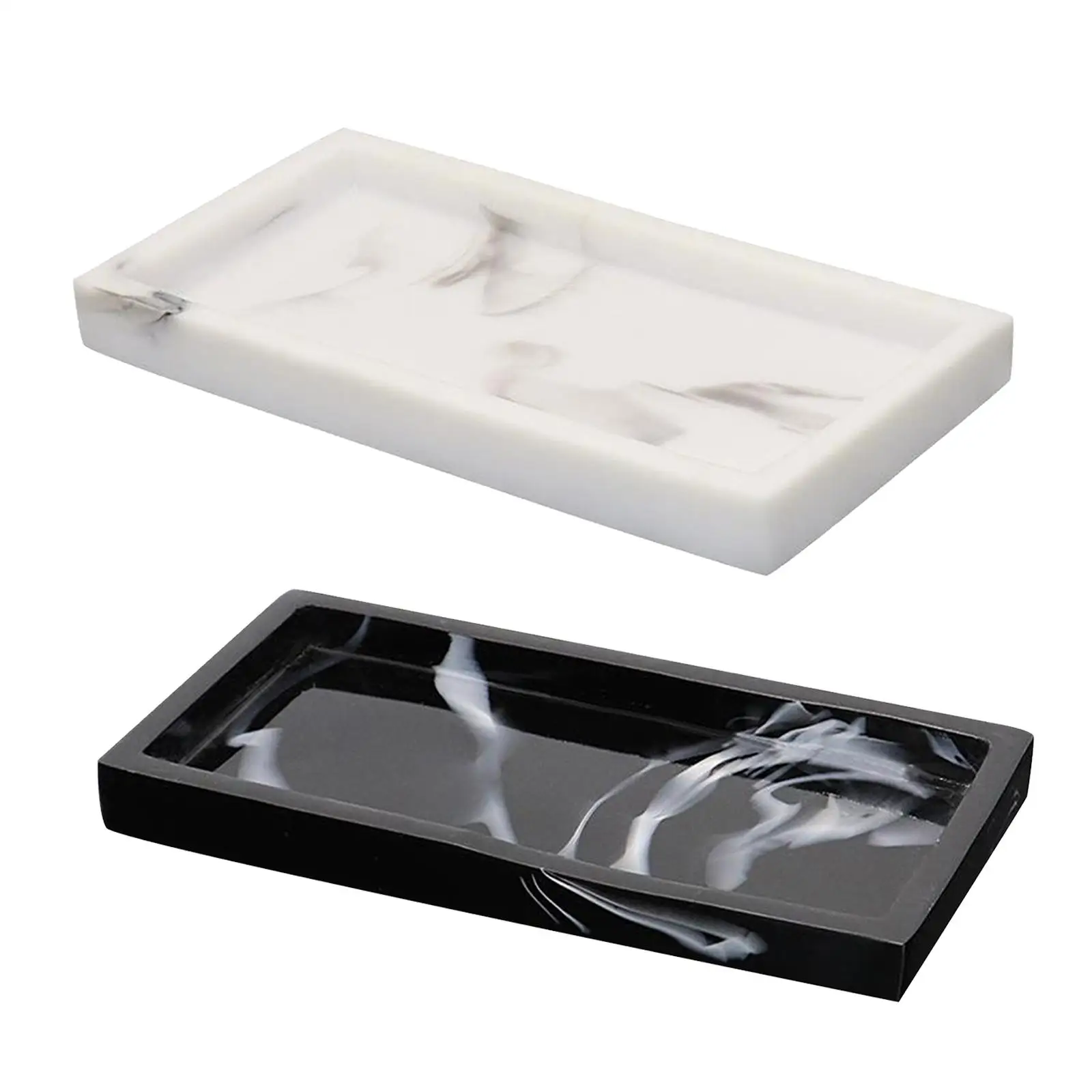Nordic Imitation Marble Resin Tray Toilet Vanity Tray Bathroom Tank Tray for Soap Towel Decor Kithen Tray Dish