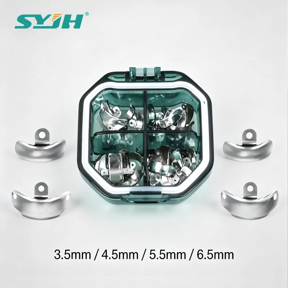 100PCS Dental Orthodontic Buccal Tube Spherical MIM Monoblock for 1st Molar Teeth Roth/MBT 0.022 Bonding Non-Convertible Ortho
