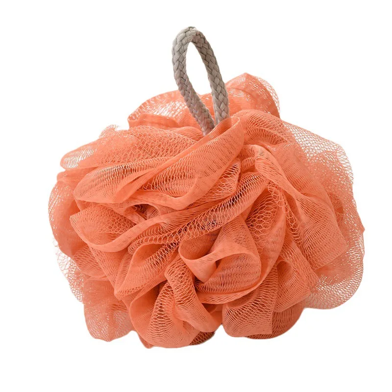 Flower Shaped Bath Balls Color Blocking PE Bath Flower Soft Mesh Scrubbing Bubble Net Two Color Bath Flower Bathing Accessories