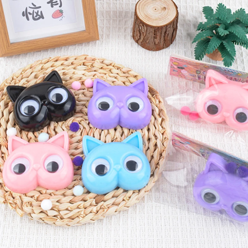 Cartoon Cute Cat Soft Pinch Squeeze Adult Venting Toy New Funny 3D Big Eye Animal Children's Stress Relief Toy Birthday Gifts