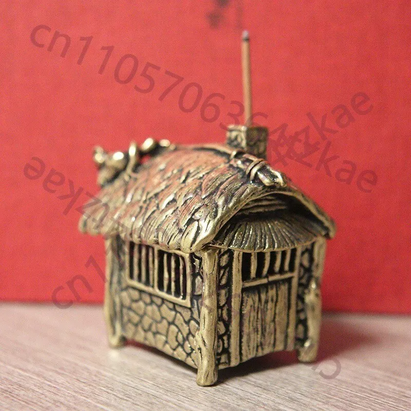 

Латунная фигурка-курильница в виде домика, чайный питомец, декоративное изделие