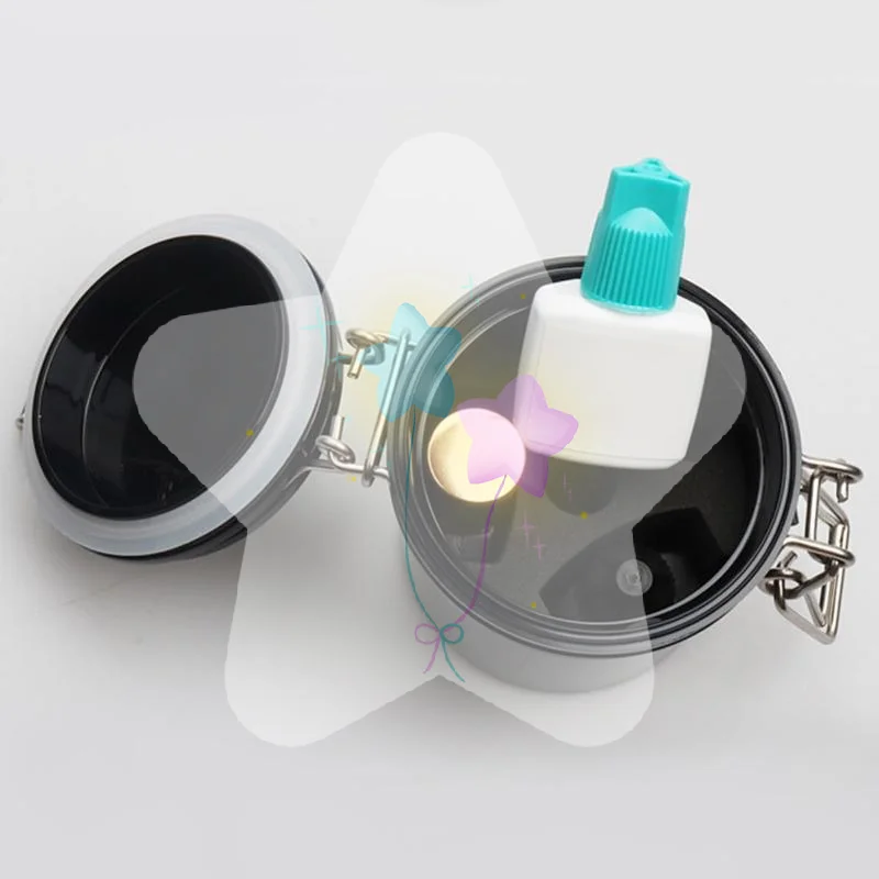 Durable Leak-Proof False Eyelash Glue Storage Container 200ML Sealed Jar for Beauty Salons Lash Tech Daily Use