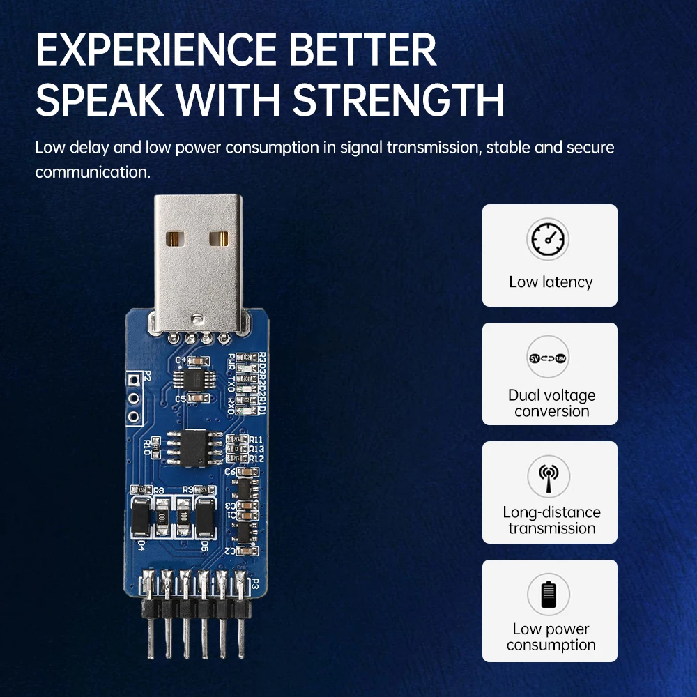 USB to TTL to RS485 Communication Dual Voltage Conversion Module CH340E SP485 Chip Driver