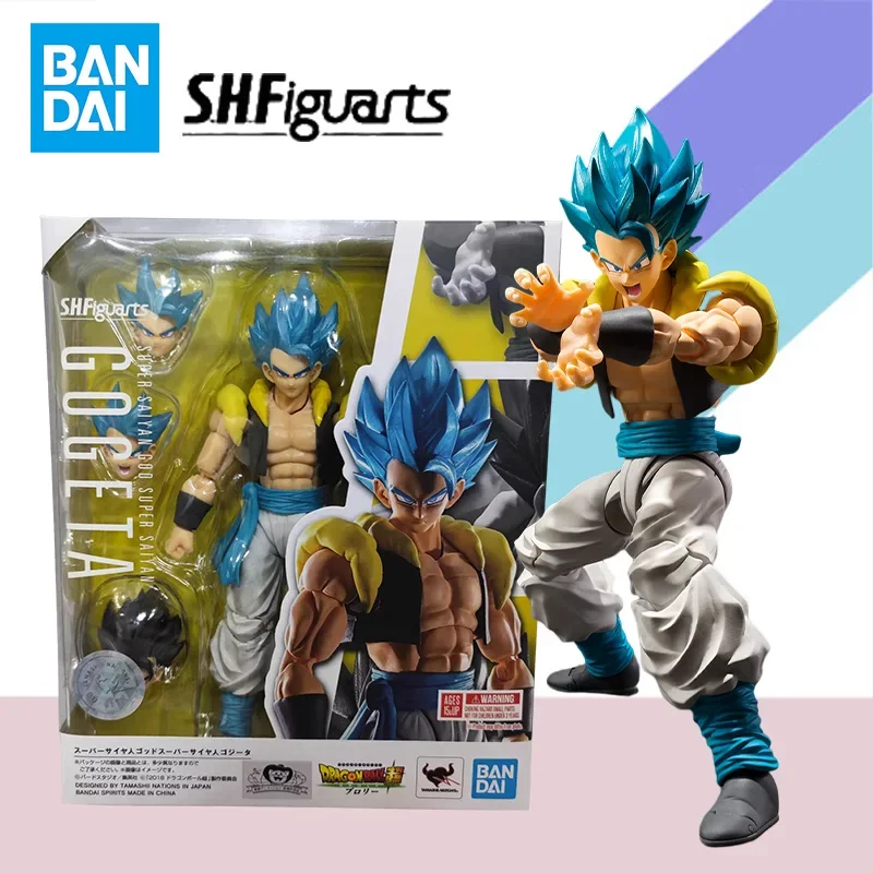 Bandai Original S.H.Figuarts SHF Dragon Ball Z GOGETA Anime Action Figure Finished Model Kit Toy Gift for Children Original Box