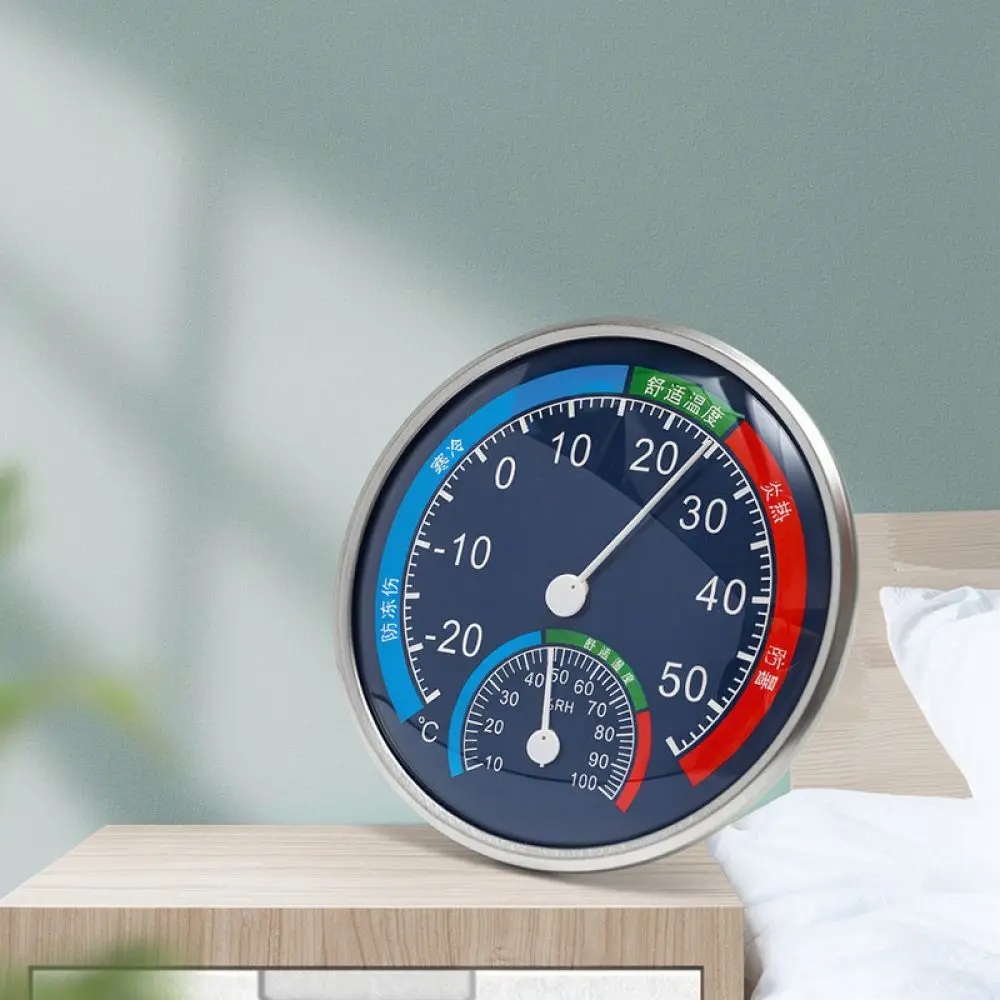Accurate Temperature Humidity Meter Wall Mounted Desk Gauge Monitor For Indoor Home Kitchen Office Living Room