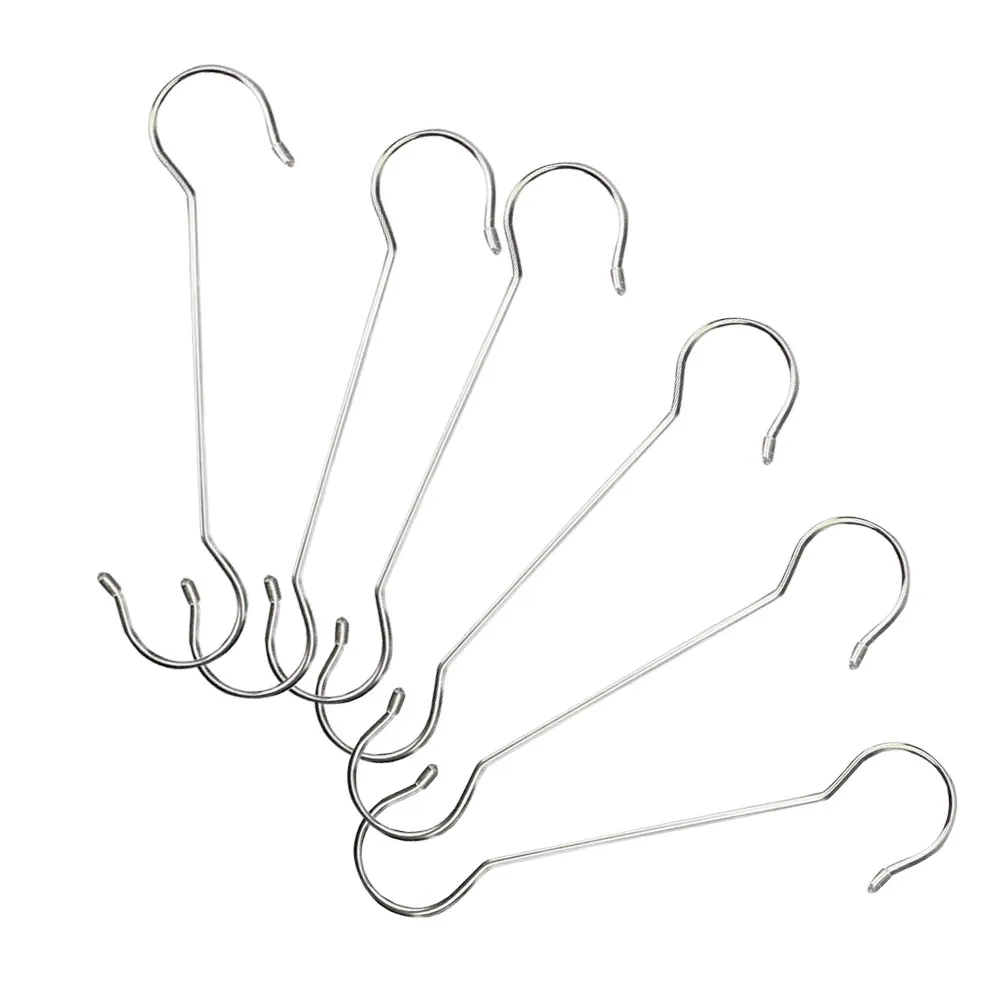 Heavy Duty S Hooks 6 Pack for Hanging Plants, Baskets, Birdhouses, Garden & Holiday Decor – Metal Plant Hangers