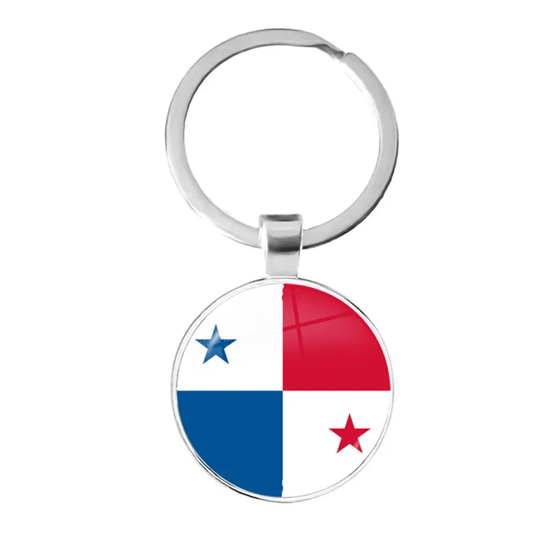 Chile Hungary Uruguay Mexico Romania Croatia Vatican Panama Vietnam 25mm Glass Cabochon National Flag Keychain Keyholder Gift