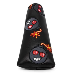 Drop Shipping Golf Headcover Cool Bomb bomb Desgin Head Cover for Blade Putter Golf with Magnet Premium Leather Headcovers