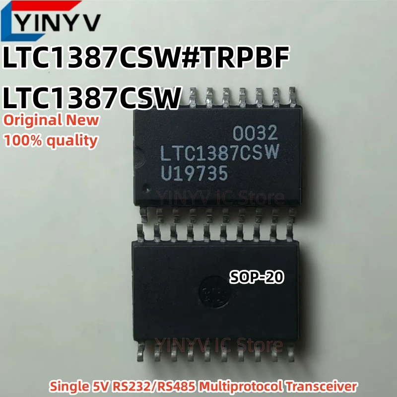 1Pcs/lot Single 5V RS232/RS485 Multiprotocol Transceiver LTC1387CSW LTC1387CSW#TRPBF SOP-20 LTC1387