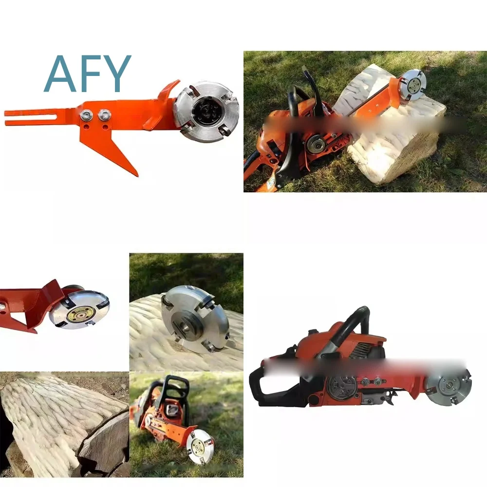 Wood Carving Chainsaw Head for Chainsaw Accessories Belt Driven Log Debarker Woodworking Carving Machine Tool for DIY