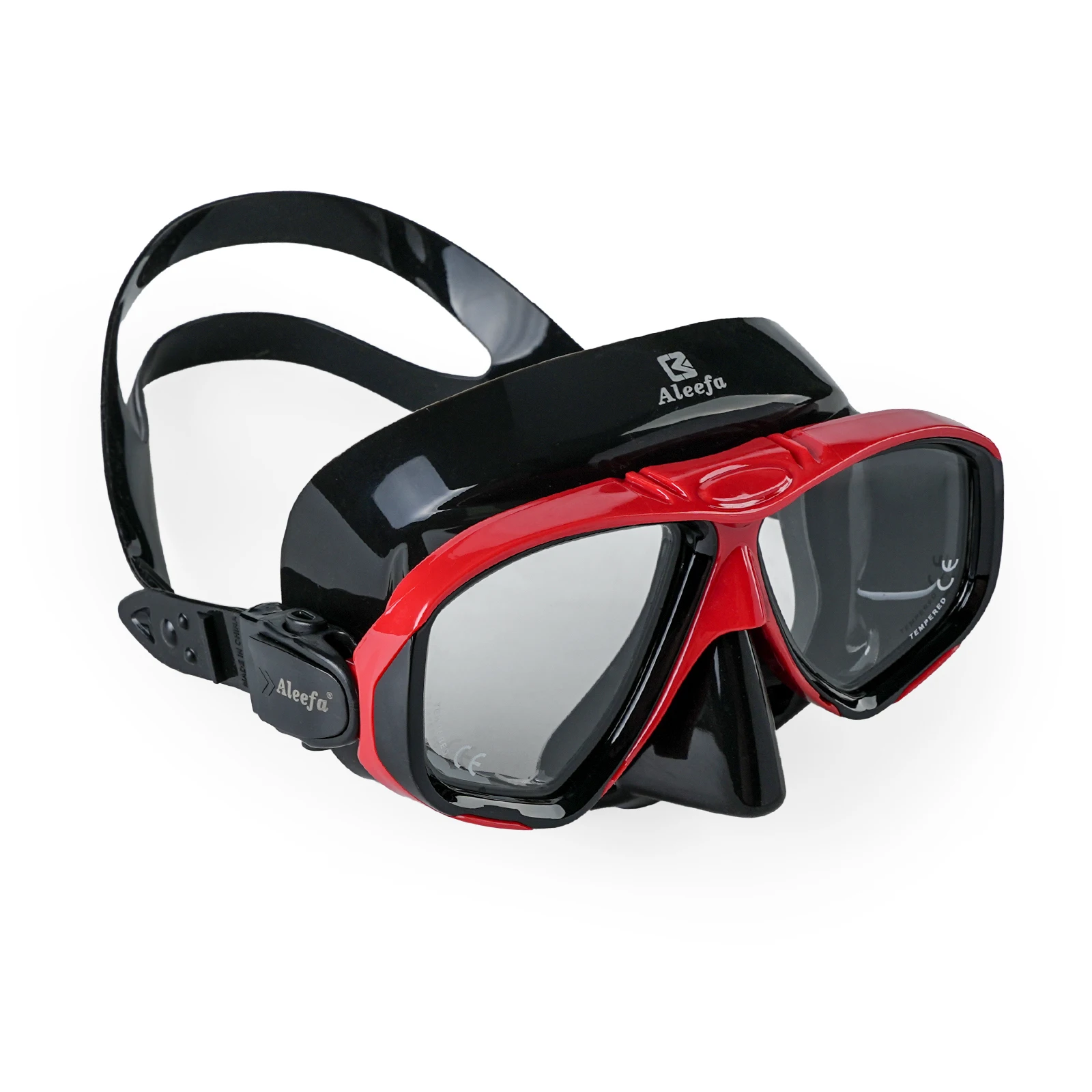 Myopie-Schnorchel-Tauchset – Anti-Burst-Maske aus gehärtetem Glas, Antibeschlag, leicht atmender Schlauch für Erwachsene, Schwimmen und Schnorcheln – Detail 2