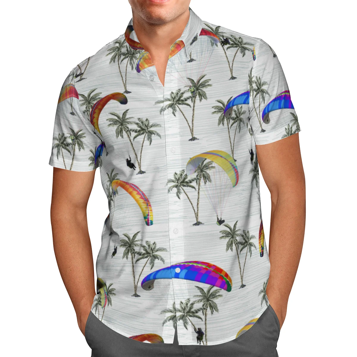 Summer Shirtstreetwear Men\'s Short Sleeve Hawaiian Shirt Red Cartoon 3D Print Oversized Streetwear Beach graphic tees y2k