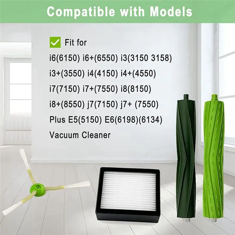 Flash Deal,Hepa Filter Side Brush for J7 J7Plus E5 E6 E7 I7 I7+ I3 I4 I6 I6+ I8 Vacuums Cleaner Replacement Parts