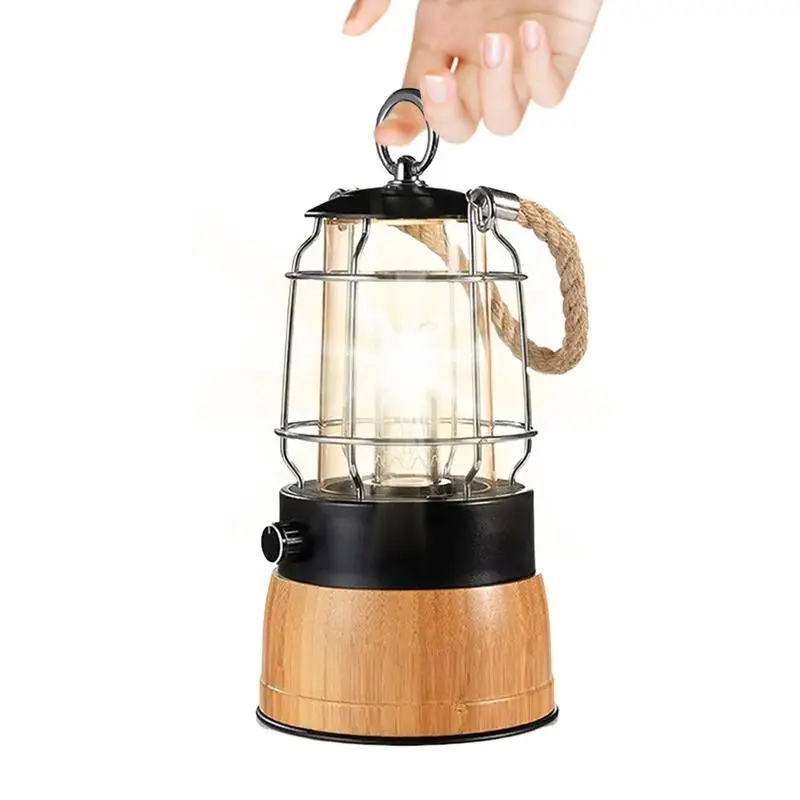 

Retro Camping Lights Portable Camping Lantern Dimming Rechargeable LED Hanging Lights Power Bank Travel Tents Camp Supplies