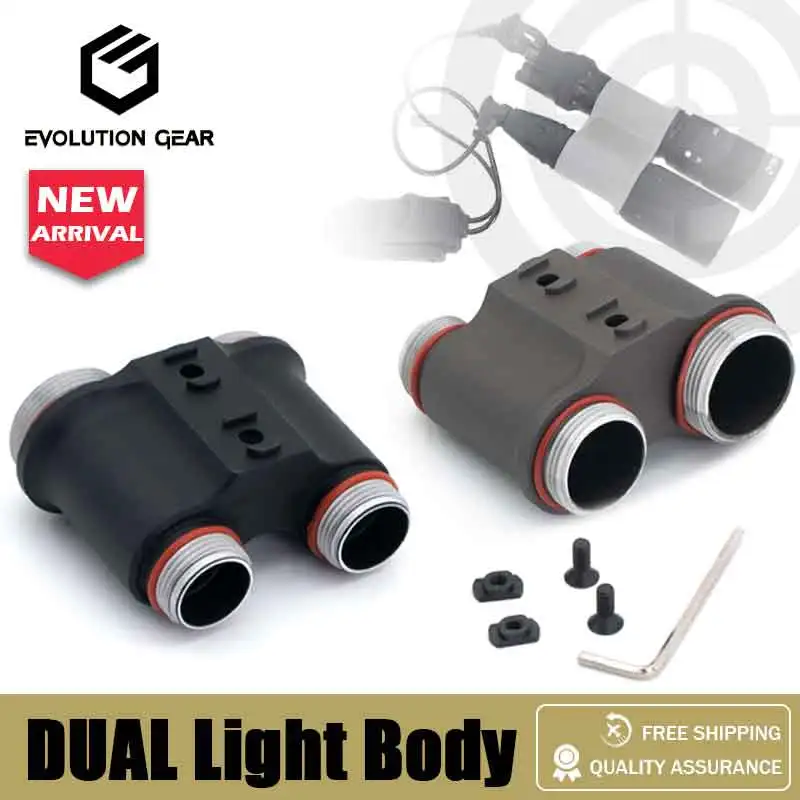 

DUAL Light Body MLOK Adapter SF 18350 Light Monolithic Twin Mount Fit 18350/123A