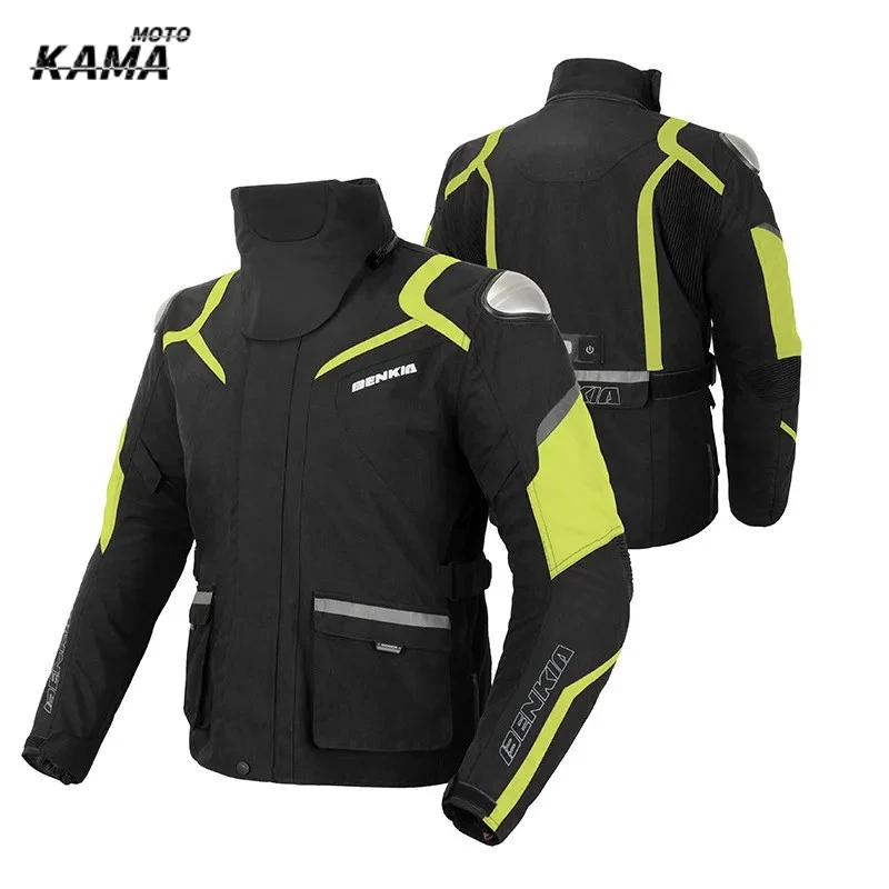 BENKIA Motorcycle Jacket All Season Riding Suit Waterproof Windproof Motorbike Gear for Racing Touring