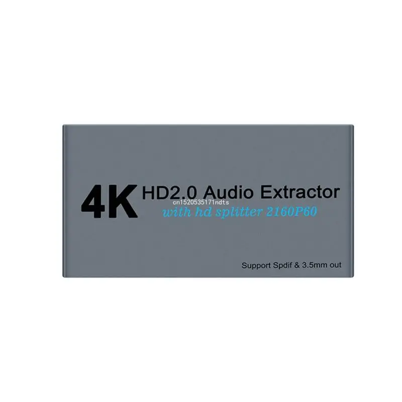 

2.0 Audios Extractor Splitter 4K 60Hz SPDIF 1 in 2 out Auto HDCP 2.2 Converter Adapter Dropship