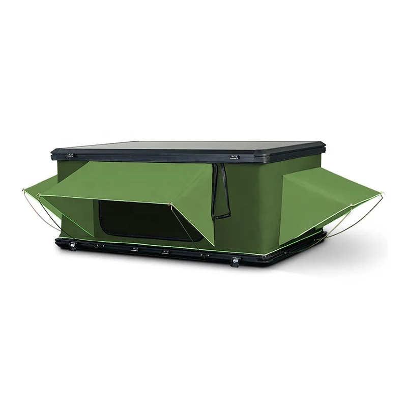 Hot Selling Aluminium Pop-Up Hard Shell Rooftop Tent With Ladder High Density Mattress For 1-2 Person Four Season Camping