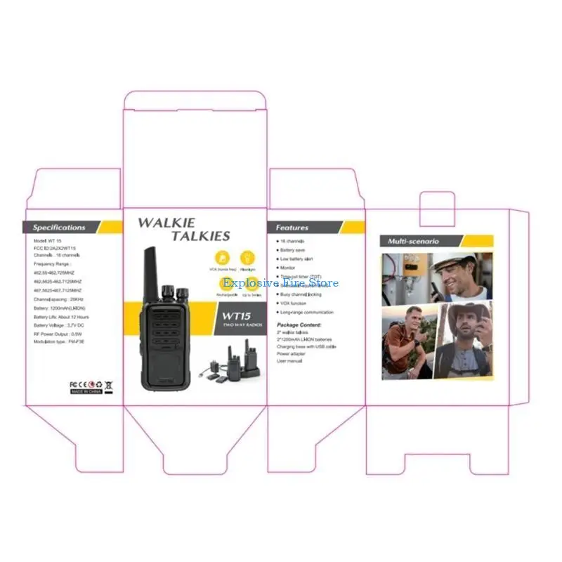 C4DB Zwei -Wege -Radio 10 Mobile Handheld Walkie Talkie mit Ladestand 2 Way Radio