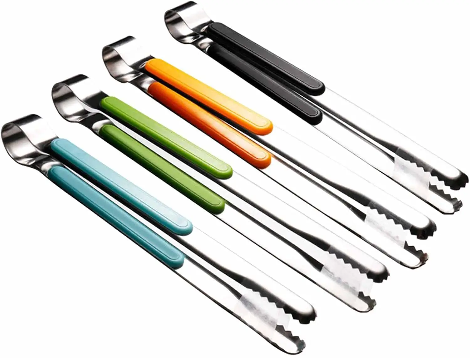 

4Pcs Stainless Steel Kitchen Tongs, 10" Non-Slip Grip, Heat Resistant for BBQ Grilling Serving