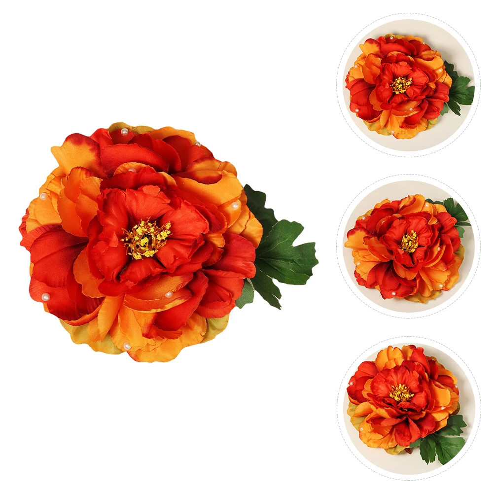 

Artificial Flower Hairpin Girls Large Clip Big Women Simulation Wedding Beach Barrette Photography