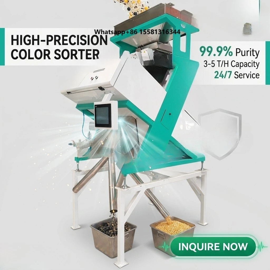 High Precision Intelligent Color Sorting Machine for Agricultural Seeds Nuts Grains Factory Price Multifunction CCD Color Sorter