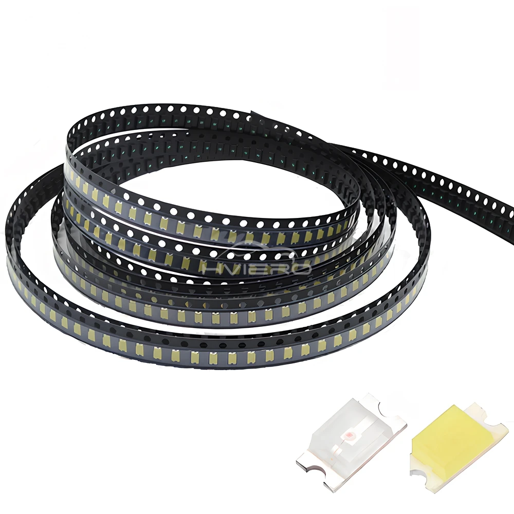 100pcs 1206 SMD SMT Lamp Super Bright Chip Light Bead LED Emitting Bulbs Diodes Module Decoration Garden Ceiling Atmosphere Neon