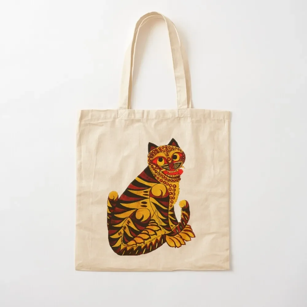 

Korean Folk Art Happy Tiger Tote Bag hand bags tote bag woman shopping bag logo