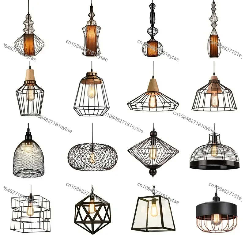 

Американская ретро индустриальная люстра из кованого железа, птичья клетка, люстра, ресторан, фермерский дом, украшение комнаты, освещение, подвесной светильник