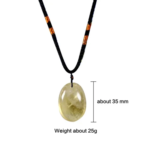 

Runyangshi 1pc Brazil natural yellow crystal quartz large particles stone citrine pendant Necklace for woman gifts