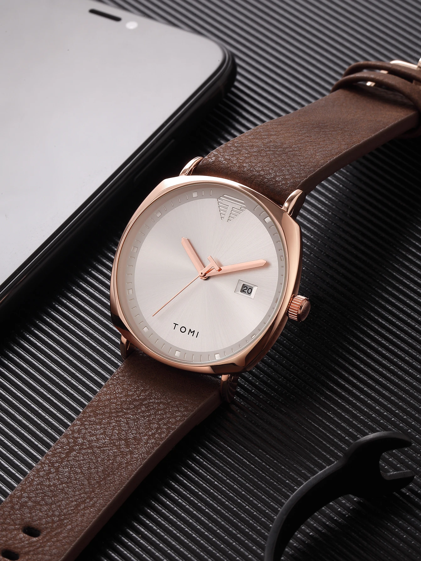 TOMI Neue 2PCS Luxury Business Männer Uhr Geschenk Box Set Einfache und Casual Männer Kalender Quarzuhr Stift Reloj männer Urlaub Geschenk – Detail 26