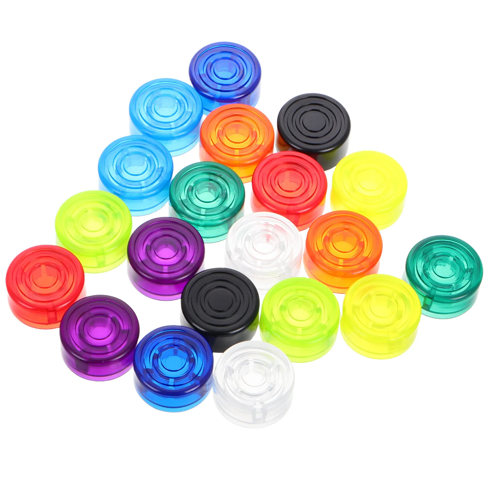 20Pcs Guitar Effect Footswitch Toppers Plastic Pedal Protection Caps Smooth Operation Wear Resistance for Practice Recording
