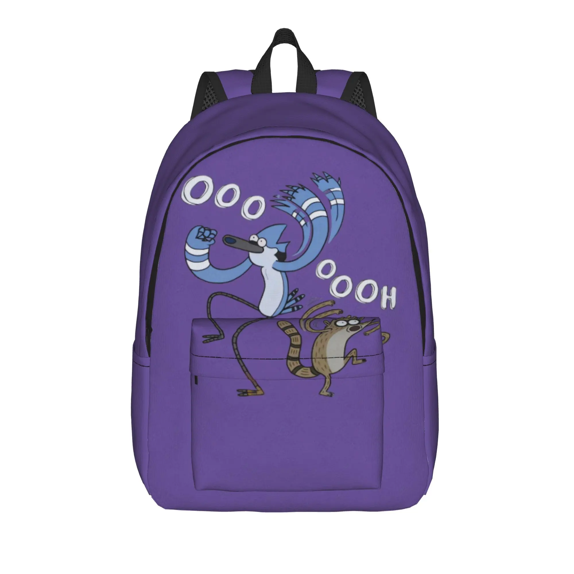 Mordecai And Rigby Regulars Shows Backpack  Sport Backpacks Male Custom Breathable School Bags Funny Rucksack