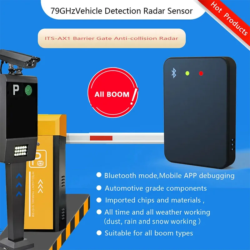 Imagem -04 - Detector sem Fio do Loop do Radar do Veículo Sistema de Estacionamento do Carro Portão de Barreira Detector de Depuração App do Telefone 79ghz