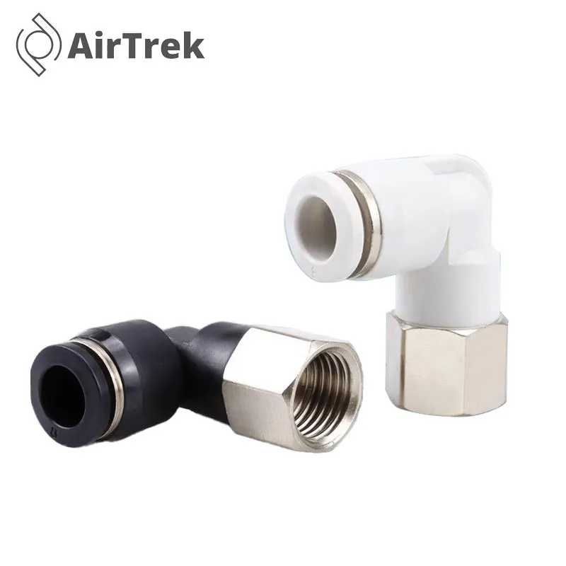 1/10/20 قطعة PLF لولبة داخلية على شكل حرف L الكوع PTM5 1/8 1/4 3/8 1/2 هوائي سريع الدفع في OD 4/6/8/10/12 مللي متر لأداة هوائية #1