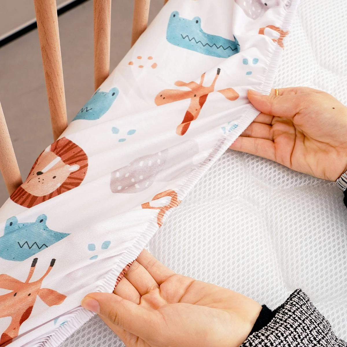 New Design 100% Polyester Baby Coverall Bed Sheet Newborn Crib Bedsheet Size 70x130cm