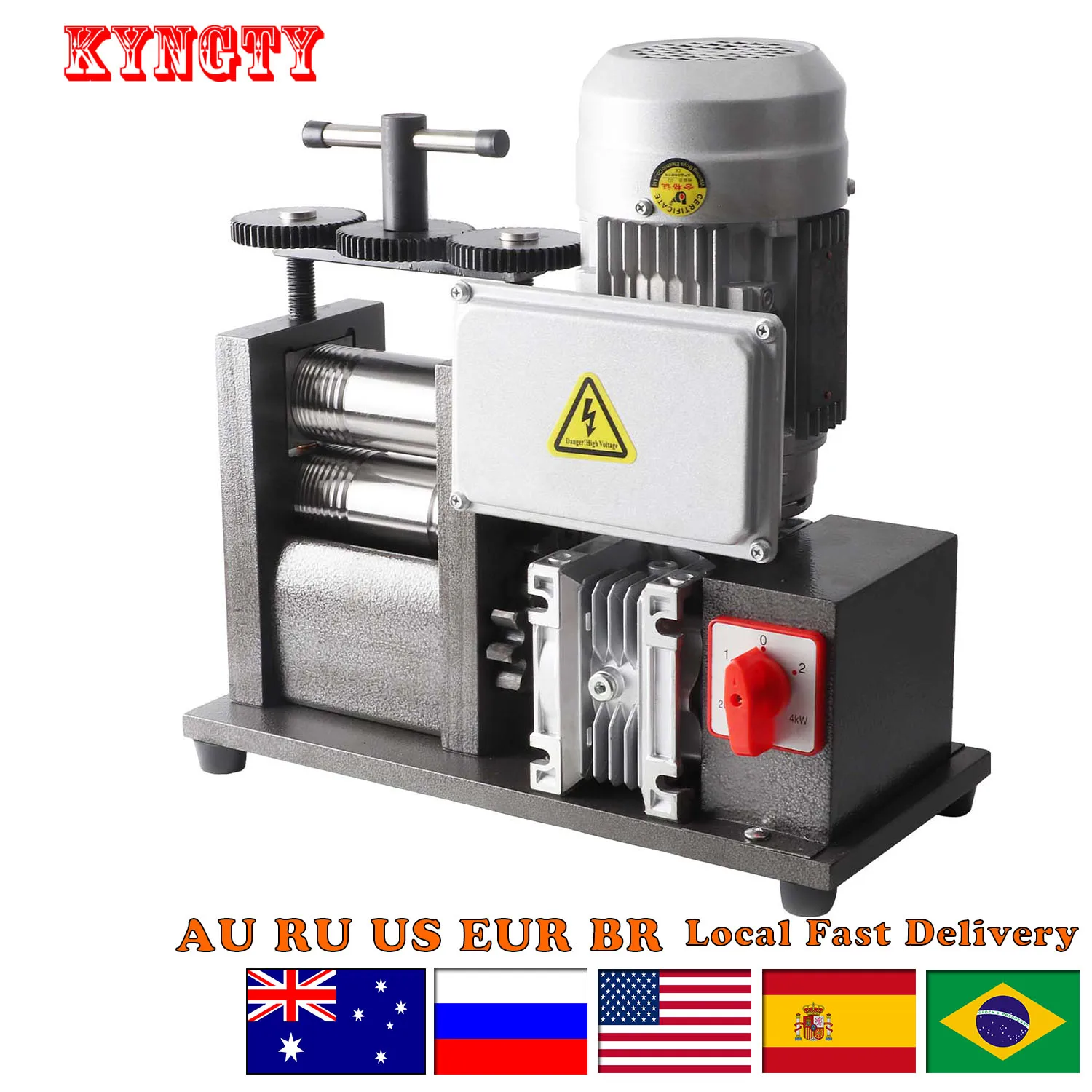 High quality Goldsmith Jewelry Making Tools Sheet Wire Rolling Mini Electrical Rolling Mill Machine with Wire Collection