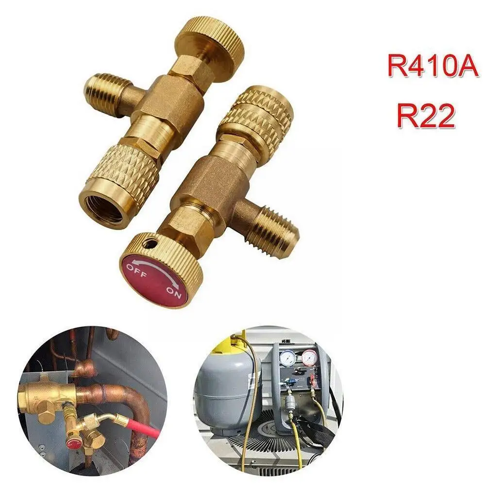 

Liquid Safety Valve R410A R22 Air Conditioning Refrigerant Accessories Conditioning Car 1/4 Air " Repair Fluoride Adapter A C2R2