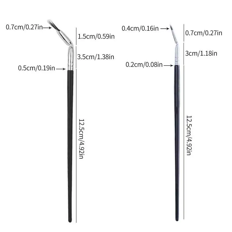 มุมพัดลมรูปแปรงขนตา Double Layer Fine หัวแปรงไม้เคลือบเงา Sunflower Eyelash แปรง Make Up TOOL