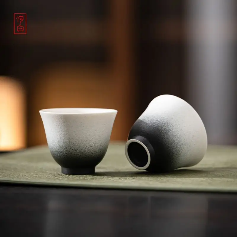 

Diyunzhou High Temperature Kiln-Burned Misty Rain Agarwood Three-Talent Gaiwan Set Accessories Brewing Fair Divider Tea Cup