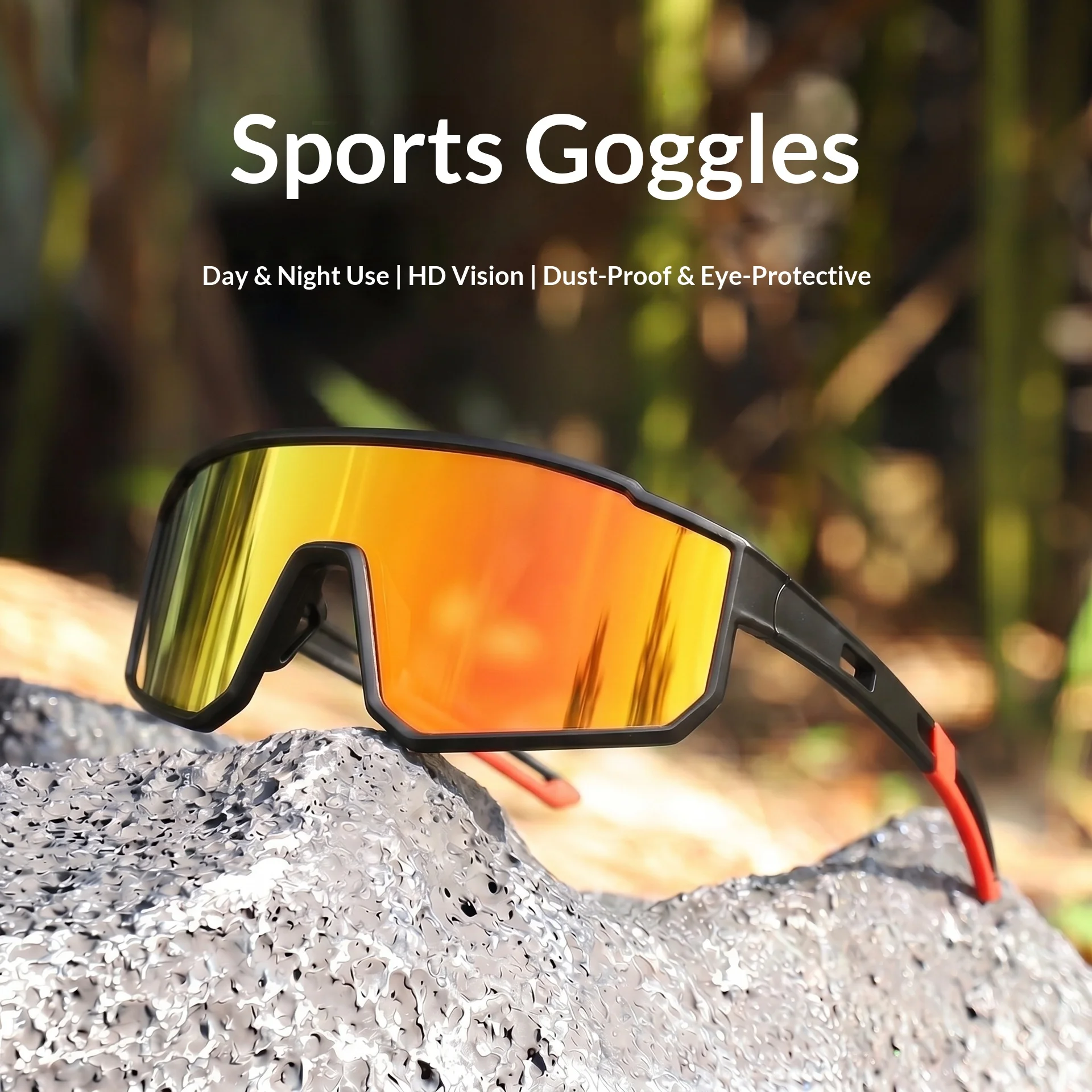 Riding goggles, motorcycle goggles, polarized European and American new UV resistant running sports windproof sunglasses