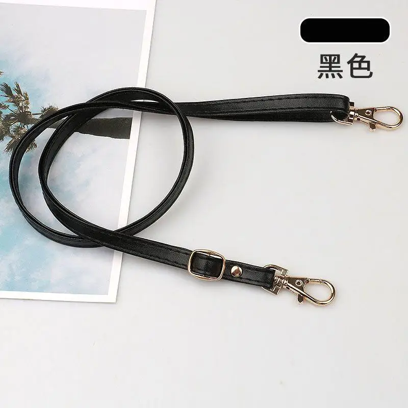 

Women Bag Strap Leather Thin Adjustable Shoulder Strap Messenger Bag Handle Silver Buckle For DIY Handbag Accessories