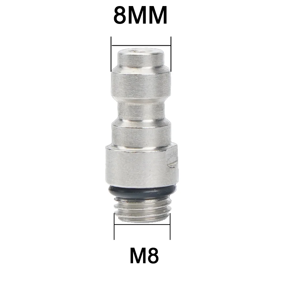 TUXING Fill Adaptor Nipple 8mm Stainless Steel Copper M10x1 M8x1 Thread Quick Coupler Connector Male Socket