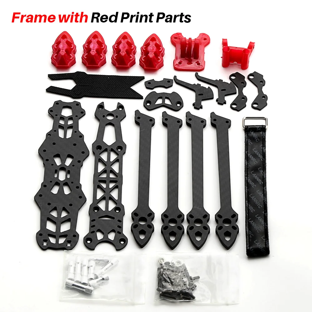 

Mark4 5inch FPV Racing Drone Frame 225mm with 5mm Arm 3K Carbon Fiber 5" FPV Freestyle RC Racing Drone with Print Parts