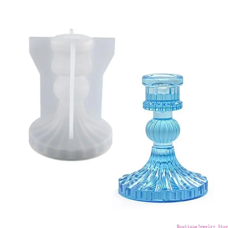 E1PE Candlestick Epoxy Casting Mold Holder Resin Mold Wedding Home Table Decor