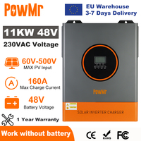 PowMr 11KW Hybrid Solar Inverter 48V 230V Off Grid Inverter Dual Input Work without Battery with MPPT 160A Solar Battery Charger