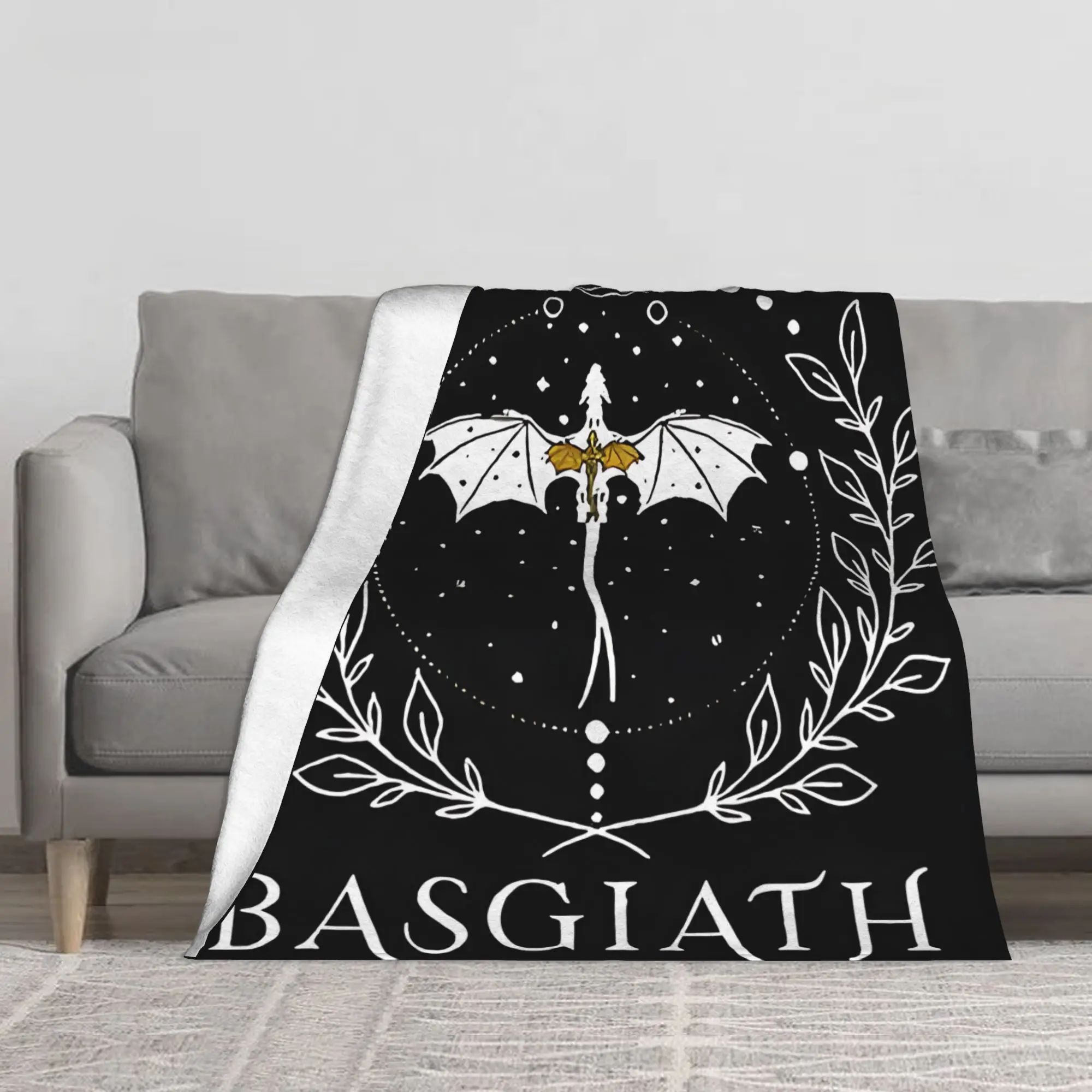 1PC Fourth Wing Basgiath Two Sided Romantasy Dragons Yarros Blanket Throw Blanket Novelty Warm Blanket All Season Gift
