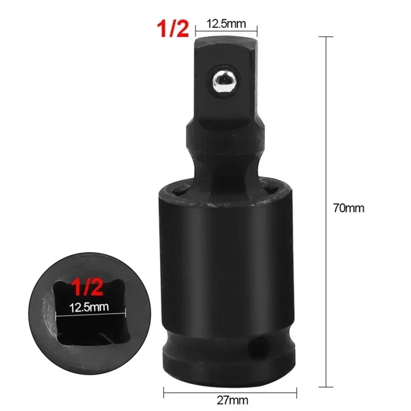 

Degree Socket Set Hand Adapter Joint Knuckle 1/2 3PCS Accessories Air Swivel 1/4 Tool 3/8 Wobble 360 Impact